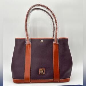 NWT Dooney and Bourke Pebble Leather Layla Tote in Plum Wine